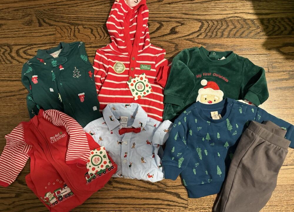 Boys 7 Piece Christmas Winter Bundle Sz 3 Months NWT